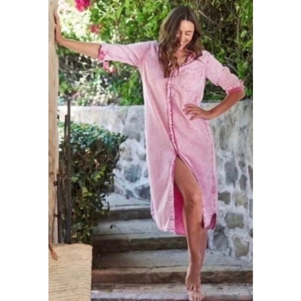 Frank & Eileen Rory Light Pink mineral wash Dress